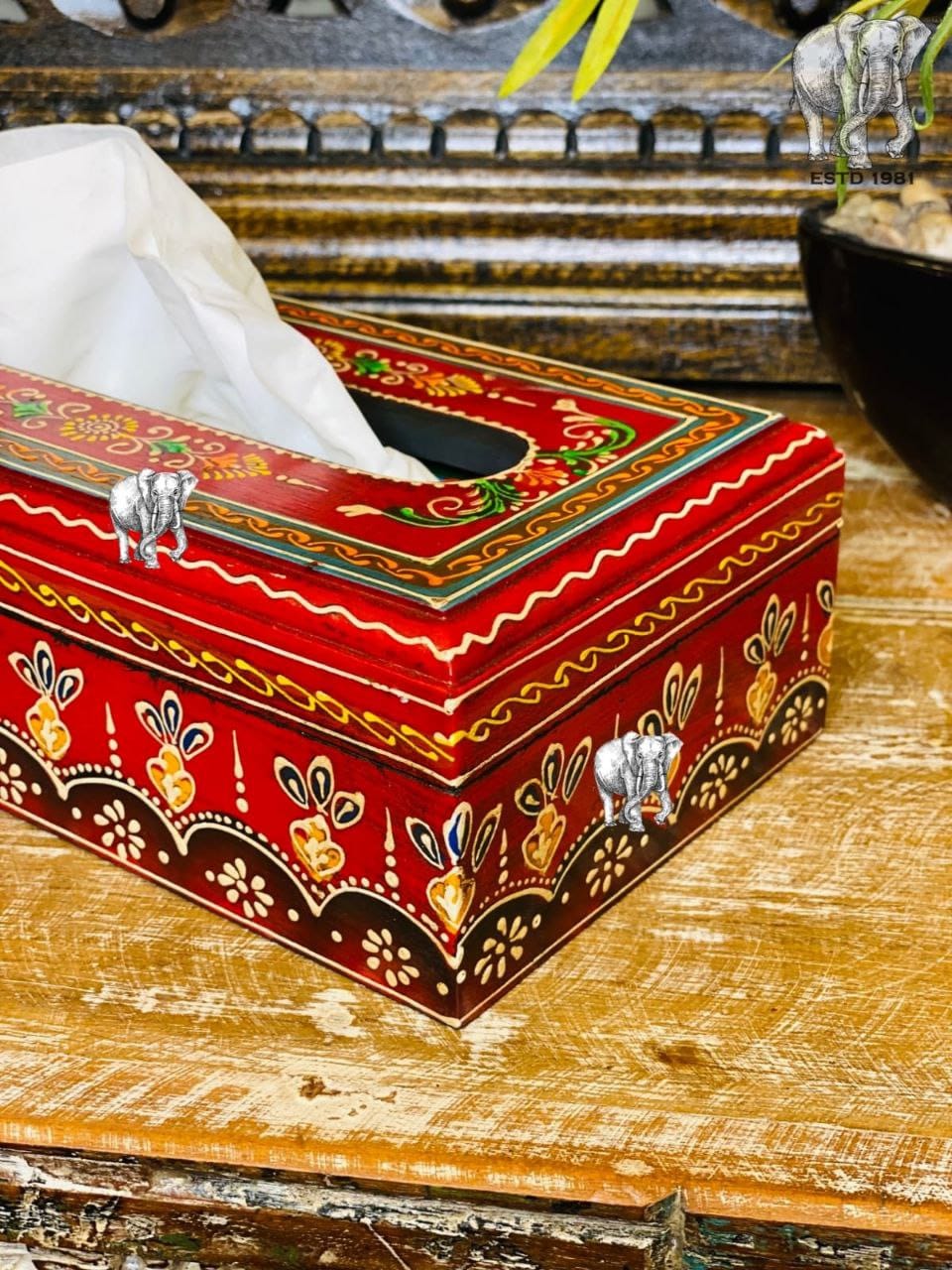 WOODEN TISSUE BOX